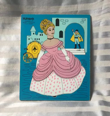 Vintage Playskool Cinderella #360-33 Wood Puzzle 18 Pcs • $10.50