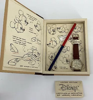 “SKETCHES OF MICKEY MOUSE LIMITED EDITION WATCH” BOXED SET 00908/5000) Disney • $146