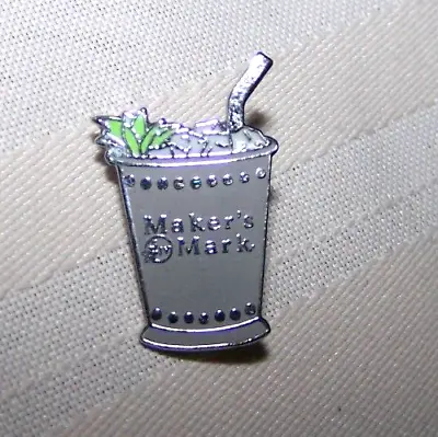 Makers Mark Mint Julip Whiskey Advertising Enamel Lapel Pin Kentucky Derby • $4.99