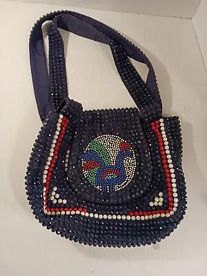 Vintage   Beaded Handmade Hong Kong  Purse Bag  • $29.96