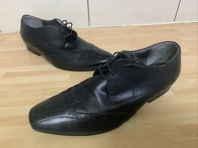 £10 • Buy Base London Black Leather Btogue Lace Up Shoes. Size 7 (41)