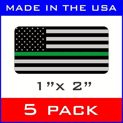 5x Thin Green Line American Flag Hard Hat Decals Helmet Stickers Border Tactical • $4.59