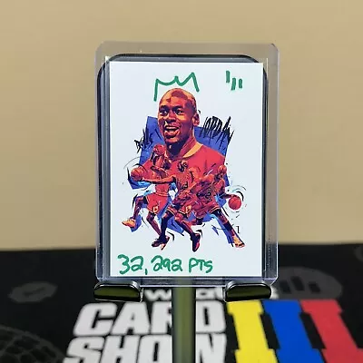 Michael Jordan “Animated Icons” 1/1 Green Auto Custom Art Card Chicago Bulls • $5