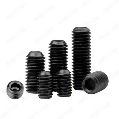 3mm M3 Hex Socket Set Screw Cup Point Grub Screw Black 12.9 Alloy Steel DIN916 • $25.56