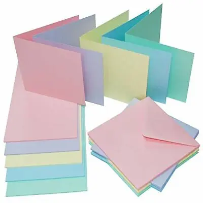 Blank Cards And Plain Envelopes Pastel Colours Craft Card Making Paper Crafts • £3.67