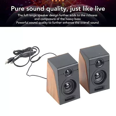 Wired Laptop Speakers Convenient HiFi Clear Sound Quality Deep Bass PC Speakers • £17.19