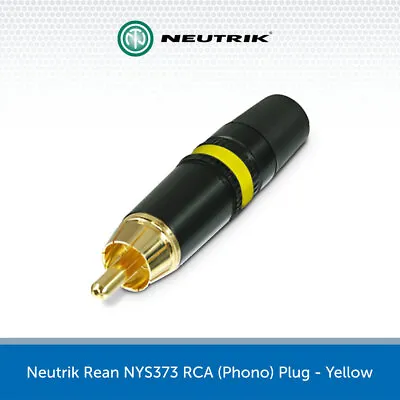 £3.40 • Buy Neutrik REAN NYS373 RCA Phono Plugs Gold Plated Connectors Pro HiFi Plug Solder