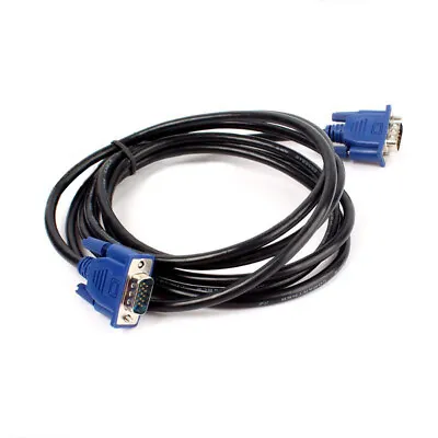 VGA Cable 5M Long VGA SVGA D-Sub Male 15 Pin PC To TFT LCD Monitor TV Lead UK • £4.44