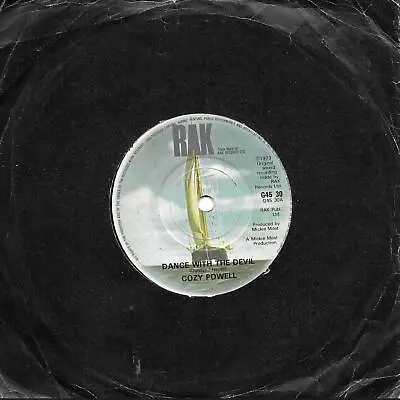 Cozy Powell Dance With The Devil / The Man In Black Solid Centre UK 45 7  Single • £3.99