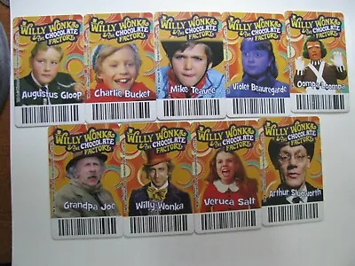 Willy Wonka & The Chocolate Factory Coin Pusher 10 Card Set +rare Golden Ticket  • $99