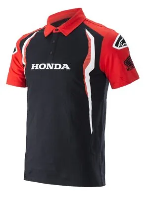 Alpinestars Honda Moto Motorcycle Motorbike Polo Red / Black • £77.45