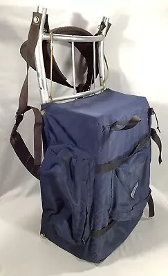 Vintage Camp Trails Navy Blue External Frame Hiking Camera Backpack Outdoors M • $64.95