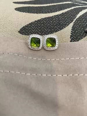 David Yurman Albion 7mm Peridot And Diamonds Stud Earrings • $319