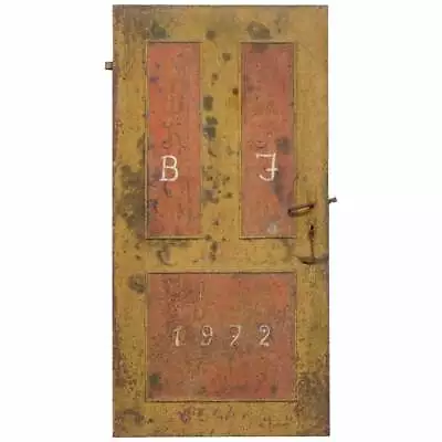 Rare 1922 Hand Painted Hungarian Hand Painted Security Anti Looting Door Hungry  • $1664.75