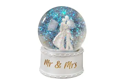 £12 • Buy Mr & Mrs Snow Globe With Couple Dancing 8.5 CM - Wedding Gift