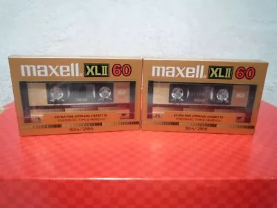 Lot Of 2 Maxell Xlii 60 ~ Extra Fine Epitaxial Cassettes ~ Factory Sealed! • $39.99