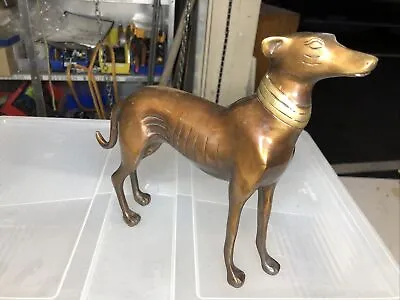 £57.44 • Buy Large 8” Brass Bronze Greyhound Whippet Statue Art Sculpture Egyptian 2.5 Lbs