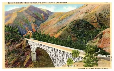 Pacific Highway Bridge Over The Shasta River California Train Postcard  • $9.95