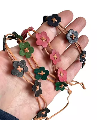 Leather Flower Anklet Ankle Bracelet Job Lot Wholesale X25 Bulk Discount • £9.99