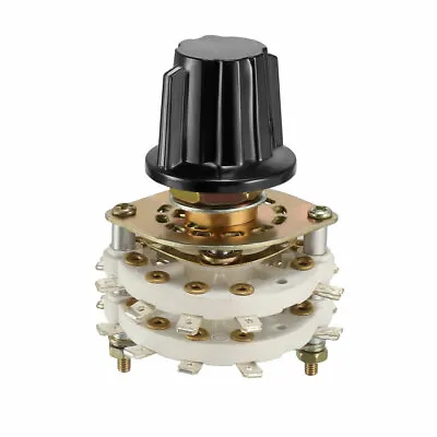 4P4T 4 Pole 4 Position 2 Deck Band Channel Rotary Switch Selector With Knob • $15.74