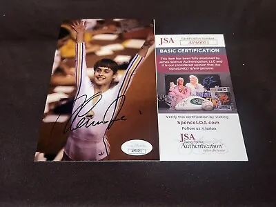 Nadia Comaneci Signed 4x6 Photo Olympic Gymnastics Legend Gold Medal JSA Auth #2 • $29.99