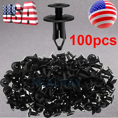 100pc Car Body Rivet Push Pin Plastic Fastener Retainer Bumper Fender Trim Clips • $6.80