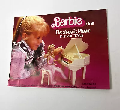 Barbie Electronic Piano Instructions • $8.95