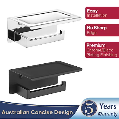 $32.99 • Buy Toilet Paper Holder With Phone Shelf Bathroom Accessories Tissue Roll Dispenser 