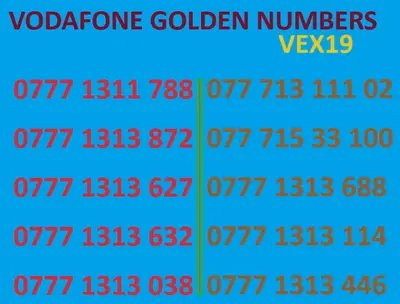 Vodafone Golden Numbers • £24.99