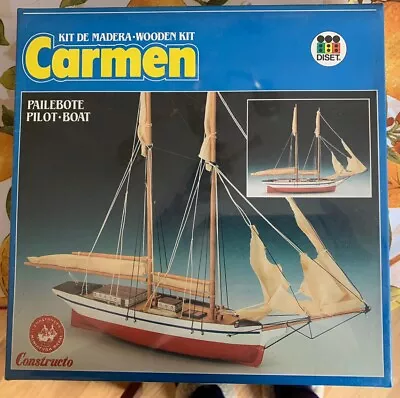 Constructo Carmen Rare Vintage PILOT-BOAT Wooden Boat Model Kit • $59.99