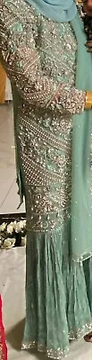 Pakistani Indian Wedding Party Wear Dress Used • £129.99