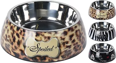 £7.99 • Buy 18cm Medium Non Slip Stainless Steel Dog Bowl Pet Puppy Feeding Water Food Dish 