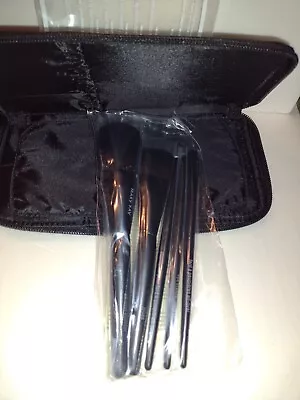 New! Mary Kay Essentially Brush Collection Set Of 5 With Clutch Black • $26.99