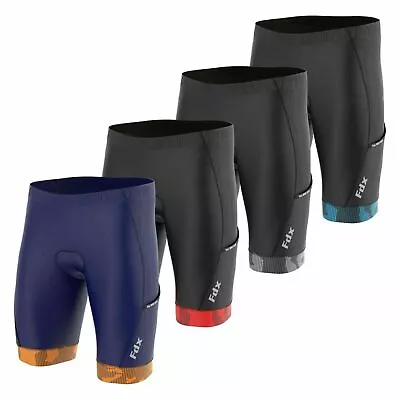 Fdx Men's Cycling Shorts With Pockets 3D Anti-Bac Padding All Day MTB Bike Pant • £12.99