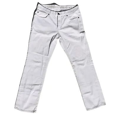 Converse One Star Jeans Mens 34X32 White Premium Denim Straight Leg - Nice!!! • $17.99