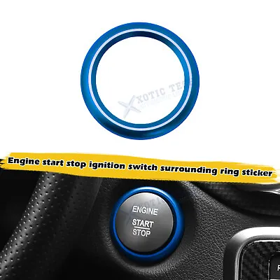 Blue Inner Engine Start Stop Ignition Switch Button Ring Cover For Mercedes Benz • $7.97