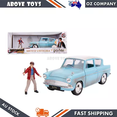 Jada 1:24 Hollywood Ride Harry Potter 1959 Ford Anglia With Figure Diecast Model • $68.99