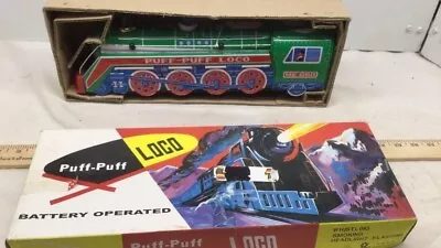 Vintage Puff Puff Loco Battery Operated Toy Train In Original Box Free Shipping! • $49.95