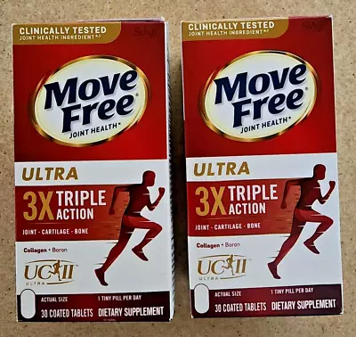 Move Free Joint Health Collagen + Boron 30 Tablets Expires 07/2026^ NEW LOT OF 2 • $19.99
