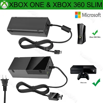$17.95 • Buy AC Adapter Power Supply Cord Brick Charger For Xbox One / Xbox 360 Slim Console