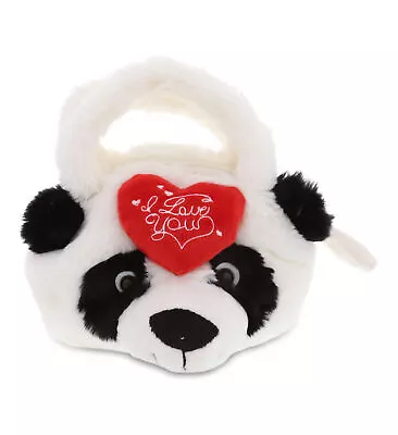 DolliBu I LOVE YOU Super Soft Plush Panda Bear Handbag Valentine Romantic Gift • $19.97