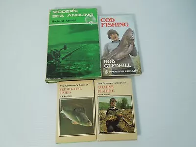 4 Books Observer Coarse Fishing + Freshwater Fishes / Cod Fishing / Sea Angling • £5.99