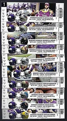 Inc MATT KHALIL NFL DEBUT 2012 MINNESOTA VIKINGS FULL FOOTBALL TICKETS • $29