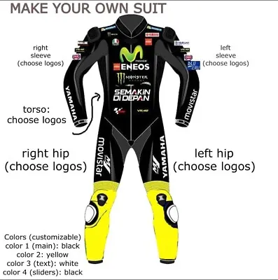 Fully Custom Leather Armored Motorcycle Racing Suit - Contant Me For Details • $359.99