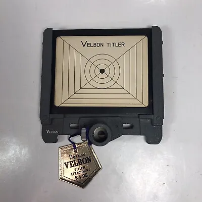 Vintage Deluxe Velbon Titler Tripod Attachment With Original Tag And Box Japan • $34.90