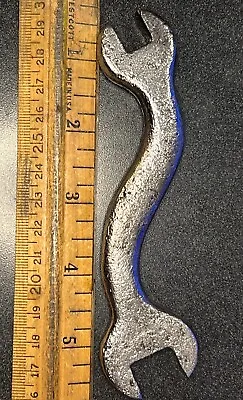 Vintage S Curved Wrench - Square Shape Opening Possible Lathe Wrench 5  Long • $10