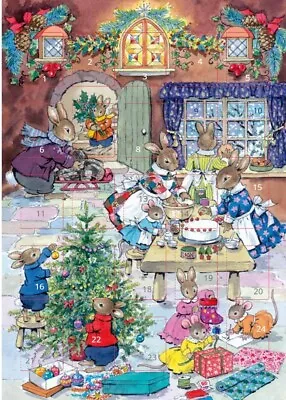 Christmas Eve Rabbits Traditional Advent Calendar – A5 Xmas Calendar Card • £4.99