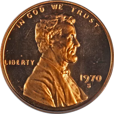 1970-S Lincoln Cent Proof Small Date PCGS PR66 RD CAM Superb Eye Appeal • $106