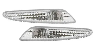 Fit 03-06 MERCEDES E-CLASS W211 CLEAR FRONT BUMPER SIDE LIGHTS E320 PAIR • $49.95