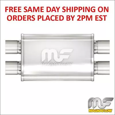 2.5  Magnaflow Stainless Muffler Dual Inlet/Dual Outlet 14  Body Length 11386 • $163.99